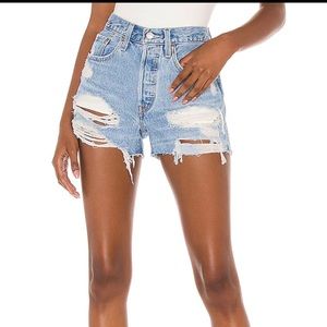 Levi’s 501 distressed shorts